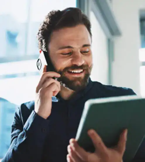 KDA Hiring recruiter on a call