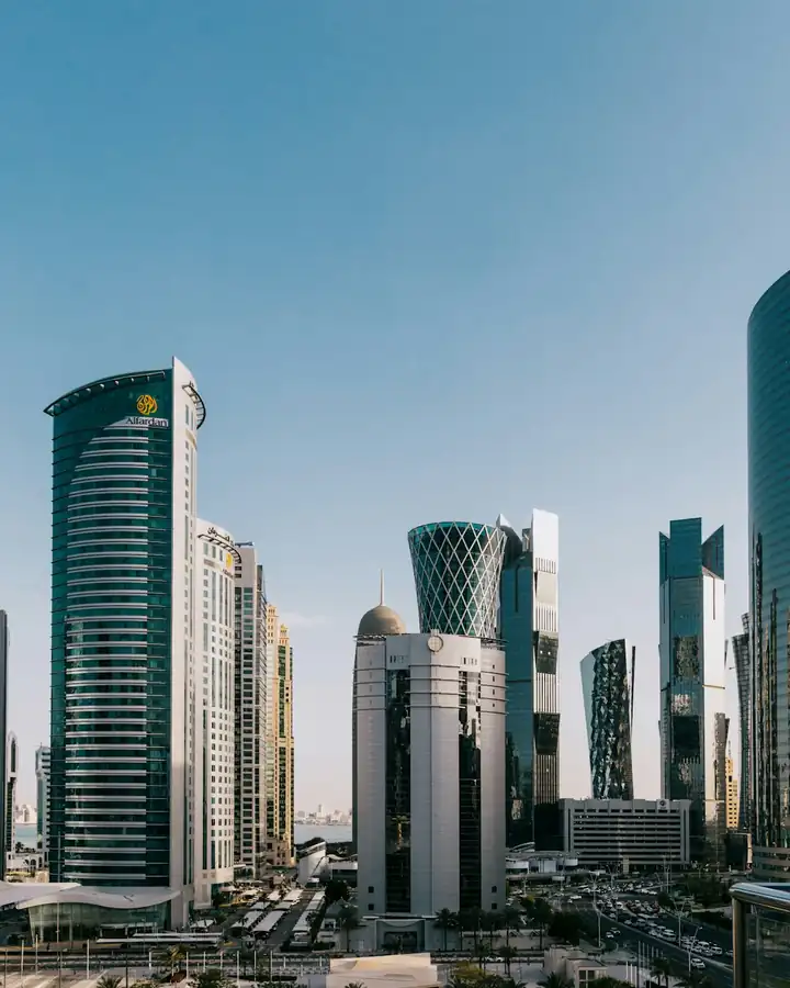 Glass towers of West Bay in Doha