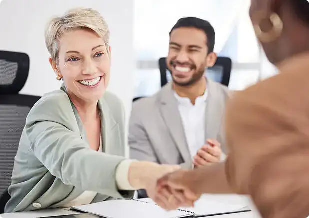 Professional accepting a job offer