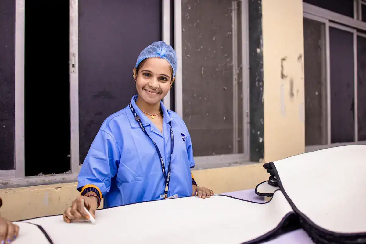 Healthcare professional in scrubs