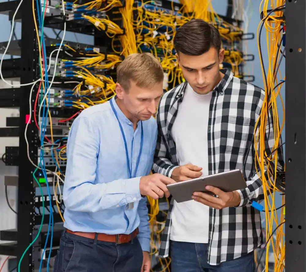 Technician being assessed at work