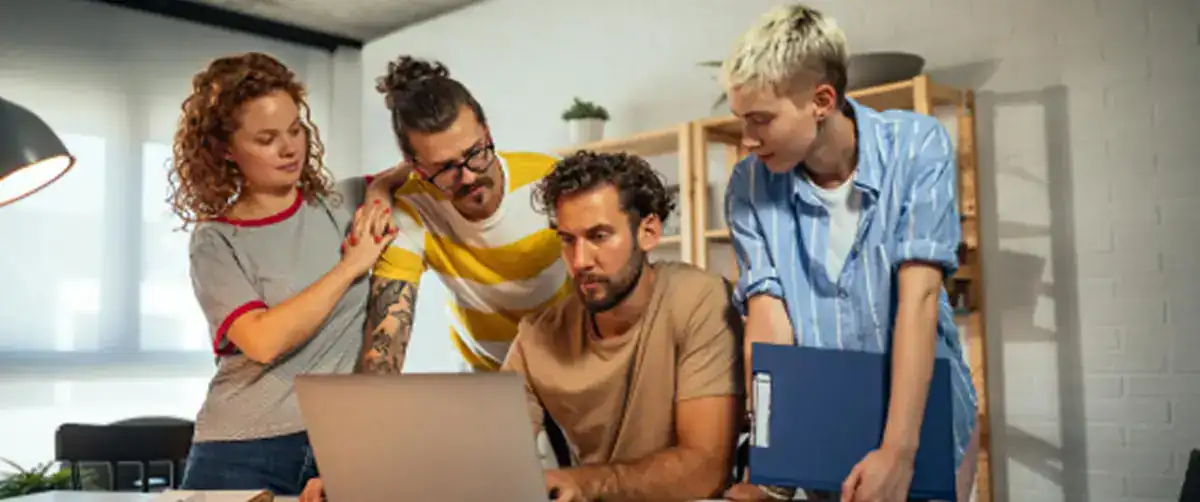 Client team reviewing candidate test results